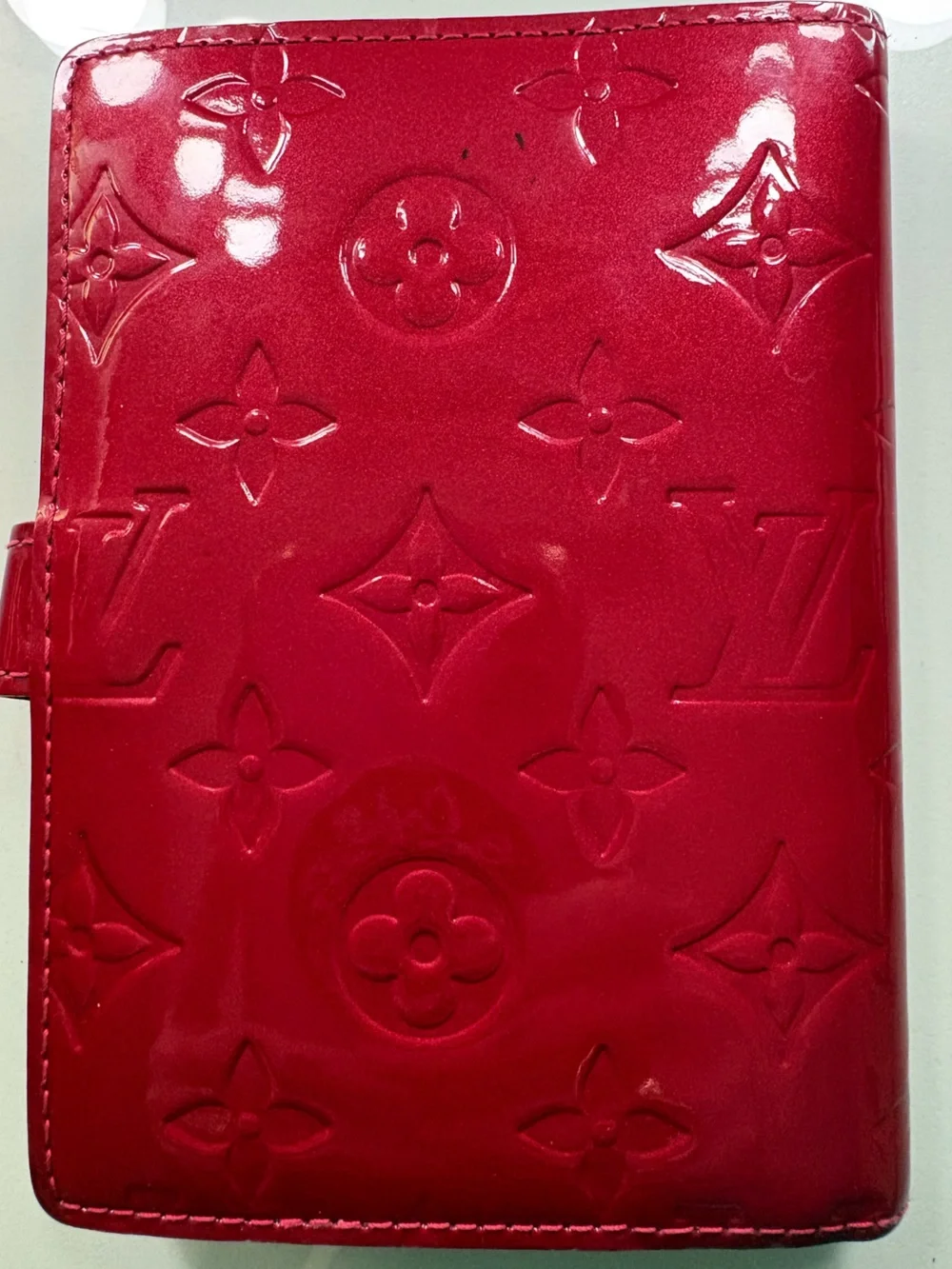 Louis Vuitton LV Red Vernis PM Agenda Planner EUC